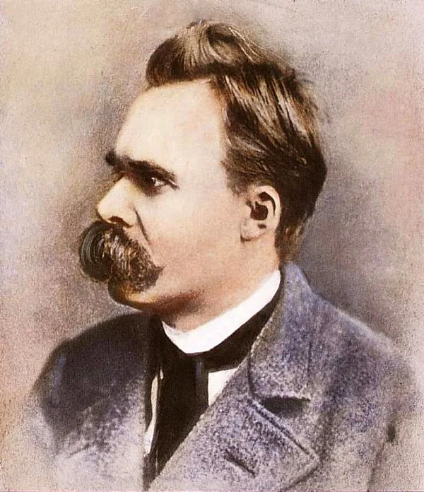 Ζωγραφικό πορτρέτο του Φρίντριχ Νίτσε με το χαρακτηριστικό μουστάκι του